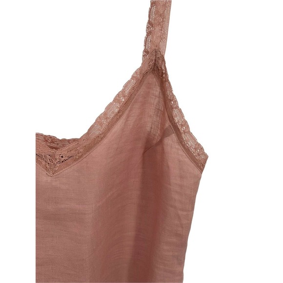 NWOT Reformation Top Emmie Serenade Pink Lace Linen tank - Picture 2 of 9